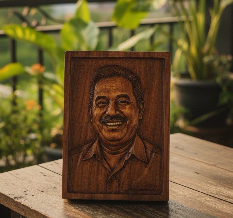 Customise your own Wooden Engraved craft medium size Frame
